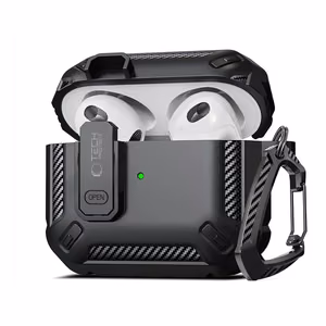 Tech-Protect X-Carbo dėklas AirPods Pro 1 / 2 - juodas