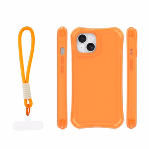 Safepop dėklas su dirželiu skirtas iPhone 15 6,1" oranžinis