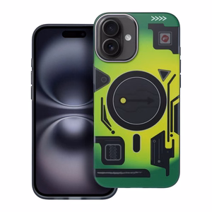 Dėklas telefonui FORCELL F-PROTECT su dviejų sluoksnių 4D technologija, militarinio kritimo testo suderinamas su MagSafe skirtas IPHONE 16 PLUS žalias