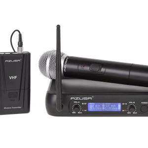 WR-358LD 2 kanalų VHF belaidžių mikrofonų komplektas, rankinis ir prisegamas mikrofonai