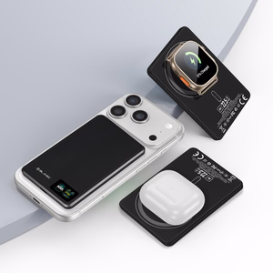 Blavec Power Bank 5000mAh BJ-03 Ultra Slim 7,8mm - Type C - 22,5W magnetic Magsafe 3 in 1 (PBBJ03-MC5B) black aluminum