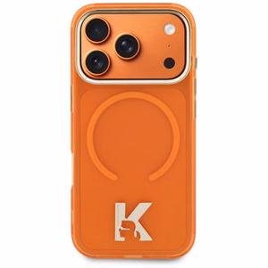 Karl Lagerfeld IML K Head Logo MagSafe Dėklas for iPhone 17 Pro - oranžinis