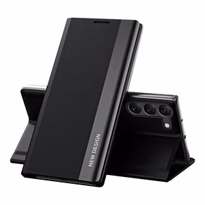 Sleep Case Pro dėklas telefonui Samsung Galaxy S23+ su atverčiamu stovu juoda