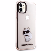 Karl Lagerfeld KLHCN61HNCHTCP iPhone 11 / Xr 6.1" rožinis/rožinis kietas dėklas Ikonik Choupette