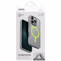 Uniq Combat Active Magclick įkrovimo dėklas iPhone 16 Pro - pilkas