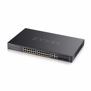 Zyxel GS2220-28HP-EU0101F tinklo komutatorius Valdomas L2 Gigabit Ethernet (10/100/1000) Maitinimas per Eternetą (PoE) Juoda