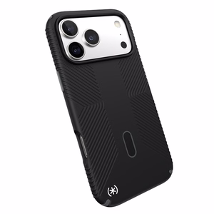 Speck Presidio2 Grip MagSafe with ClickLock dėklas, skirtas iPhone 17 Pro Max, „Black / Slate Grey“ spalvos