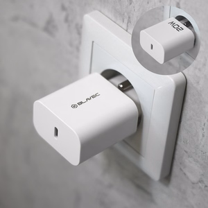 Blavec sieninis įkroviklis BC-9 - Type C - PD 20W 3A su Type C į Type C laidu (TCBC9-CW203A+CC) baltas