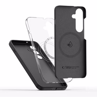 Tech-Protect Liquid Silicone Magnetinis dėklas Samsung Galaxy S25 Edge - juodas