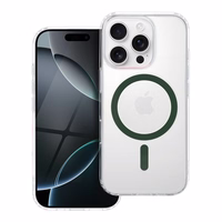 Drop Glue Spalvingas Žiedas Magnetinis Dėklas suderinamas su MagSafe IPHONE 13 PRO MAX tamsiai žalia