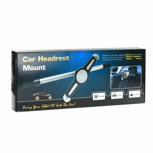 Automobilinis laikiklis dviem galvos atramoms (planšetėms 7"–11") sidabrinis