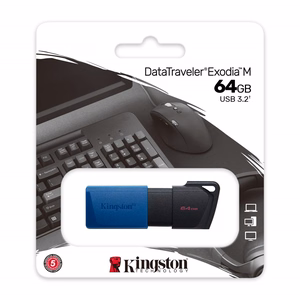 Kingston atmintukas DataTraveler Exodia M DTXM 64GB mėlynas