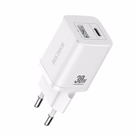 Sieninis įkroviklis Dux Ducis C80 Super Si - USB + Type C - PD 30W QC 3.0 18W 3A baltas
