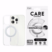 CARE by PanzerGlass dėklas telefonui su stovu MagSafe iPhone 15 Pro - sidabrinis