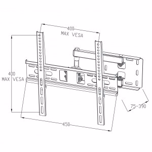 Laikiklis 22"–55" televizoriui ART AR-53 35 kg