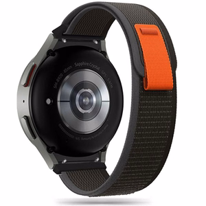 TECH-PROTECT NYLON SAMSUNG GALAXY WATCH 4 / 5 / 5 PRO / 6 / 7 / FE JUODAS/ORANŽINIS