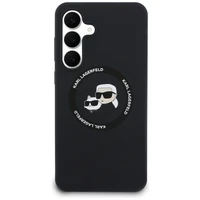 Karl Lagerfeld Silicone Karl & Choupette Heads MagSafe deklas Samsung Galaxy S25 FE - juodas
