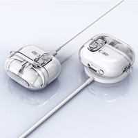 Tech-Protect FlexAir dėklas su karabinu, skirtas Samsung Galaxy Buds 3 / 3 Pro – skaidrus