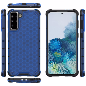 Honeycomb Case бронированный чехол с TPU бампером для Samsung Galaxy S21+ 5G (S21 Plus 5G) синий
