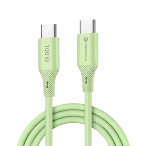 FORCELL F-ENERGY C347 kabelis Type C į Type C QC4.0 PD 5A 100W Silikoninis 1 m žalias