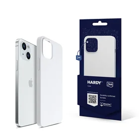 3mk Hardy Silikoninis Magnetinis dėklas iPhone 15 - balta ir sidabrinė