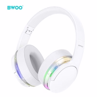 BWOO ANC Belaidis Headphone Premuim Sound Quality BW587 baltas