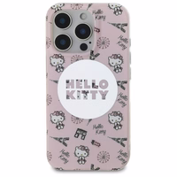 Hello Kitty IML Visur Paryžius magnetinis dėklas iPhone 16 Pro Max - rožinis