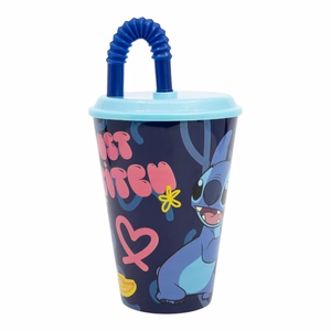 Disney Stitch Palms puodelis su šiaudeliu, 430 ml
