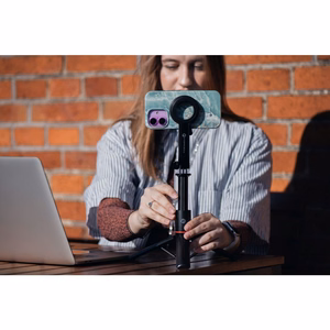 FORCELL F-GRIP MagSelfie S100M selfie lazda su belaidžiu nuotolinio valdymo trikojio stovu juoda