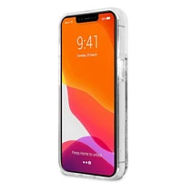 Karl Lagerfeld skystas blizgučiai Karl&Choupette dėklas iPhone 13 Pro / 13 6.1" - sidabrinė