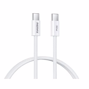 USB kabelis Remax RC-C010 USB-C to USB-C 30W 1.0m baltas