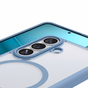 Spigen Ultra Hybrid Mag MagSafe dėklas skirta Samsung Galaxy S26 Plus skaidrus mėlynas