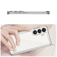 Kosminis dėklas su gelio rėmu Samsung Galaxy S25 - skaidrus juodas