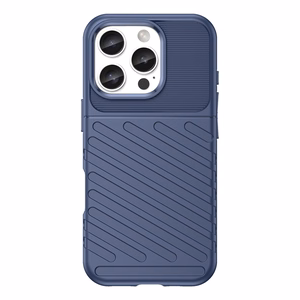 Thunder silikoninis dėklas telefonui iPhone 16 Pro - mėlynas