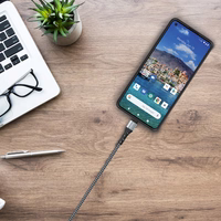 Energizer Ultimate - USB-A to USB-C connecting laidas 2m (sidabrinis)