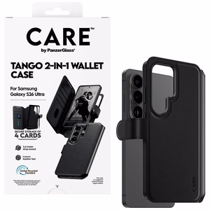 CARE by PanzerGlass Tango 2in1 Wallet dėklas Samsung Galaxy S26 Ultra - juodas