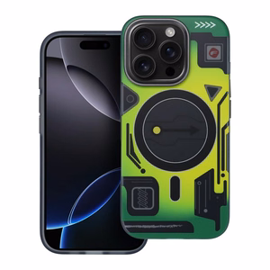 Dėklas telefonui FORCELL F-PROTECT su dviejų sluoksnių 4D technologija, militarinio kritimo testo suderinamas su MagSafe skirtas IPHONE 16 PRO žalias