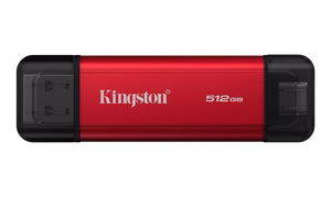 Kingston Technology Dual Portable 512 GB USB Type-A / USB Type-C 3.2 Gen 2 (3.1 Gen 2) Juoda, Raudona