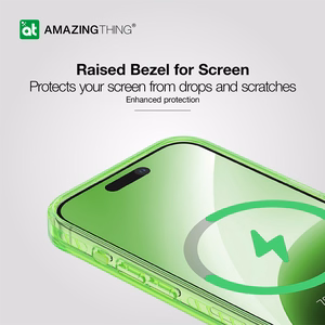 Amazing Thing Titan Pro Neon Mag piniginės dėklas 10FT IP156.1PTWGN Iphone 15 Pro žalia su stovu