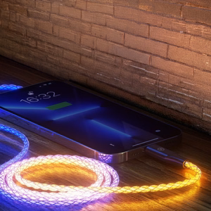 Blavec Kabel Neon - USB na Typ C - QC 3.0 60W 3A 1 metre (CNE-UC3L1) luminous RGB
