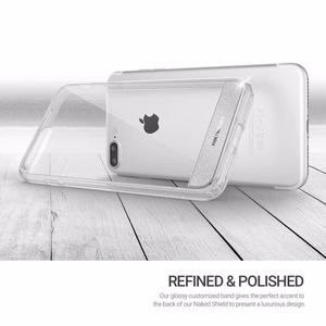 Obliq Naked Shield dėklas, skirtas iPhone 8 Plus / 7 Plus, skaidrus