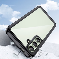 Kosmoso dėklas su gelio rėmu Samsung Galaxy S24 FE - juodas