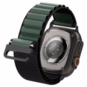 SPIGEN WBF1 dirželis APPLE WATCH 6 / 7 / 8 / 9 / 10 / SE / ULTRA 1 / 2 (44 / 45 / 46 / 49 MM) juodas/žalias