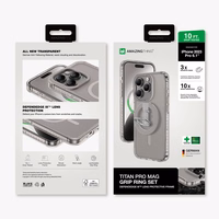 Amazing Thing Titan Pro Mag žiedo laikiklio dėklas 10FT IP156.1PTRGY Iphone 15 Pro titano