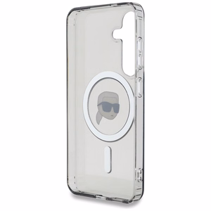 Dėklas Karl Lagerfeld Button Karl Head Printed Logo Magnetinis Samsung Galaxy S25 juodas