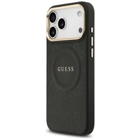 Guess Peony Hot Stamp Magnetinis dėklas telefonui iPhone 17 Pro Max - juodas