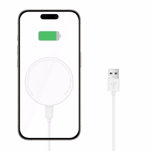 Tech-Protect QI15W-A33 indukcinis įkroviklis su MagSafe ir stovu su USB-A / USB-C kabeliu - baltas