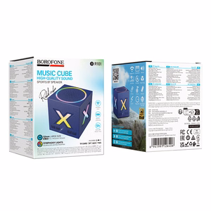 "Borofone" nešiojamasis "Bluetooth" garsiakalbis BR101 Rubik blue
