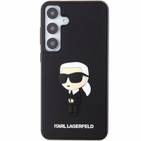 Karl Lagerfeld 3D Guminis Ikonik dėklas telefonui Samsung Galaxy S24 - juodas