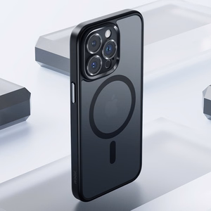 Rock Guard Touch Matte serijos magnetinis dėklas Iphone 15 Plus juodas